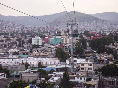 Vista panorámica desde el teleférico de Ecatepec.