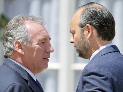 El ministro de Justicia, Fran&ccedil;ois Bayrou, y el primer ministro, &Eacute;douard Philippe