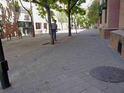 Zona peatonal de la calle de la Virgen de la Oliva, donde fue herido el menor, en una imagen de 2013.