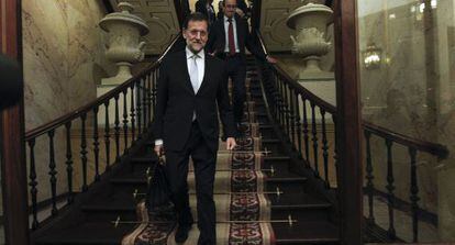 El presidente del Gobierno, Mariano Rajoy, en el Congreso. 