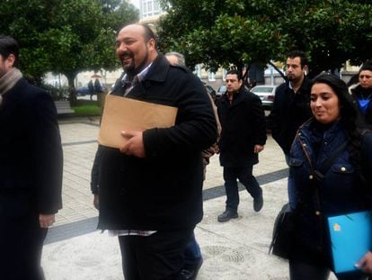 Sinaí Giménez, en 2014 a las puertas del Tribunal Superior de Xustiza de Galicia.