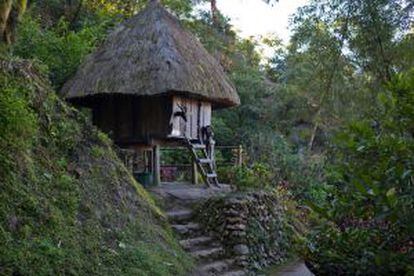 Casa tradicional en el pueblo de Tam-awan, cerca de Baguio, en la región montañosa de la Cordillera, en Luzón (Filipinas).