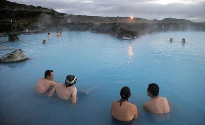 Aguas termales de Jardbodin, en Islandia.