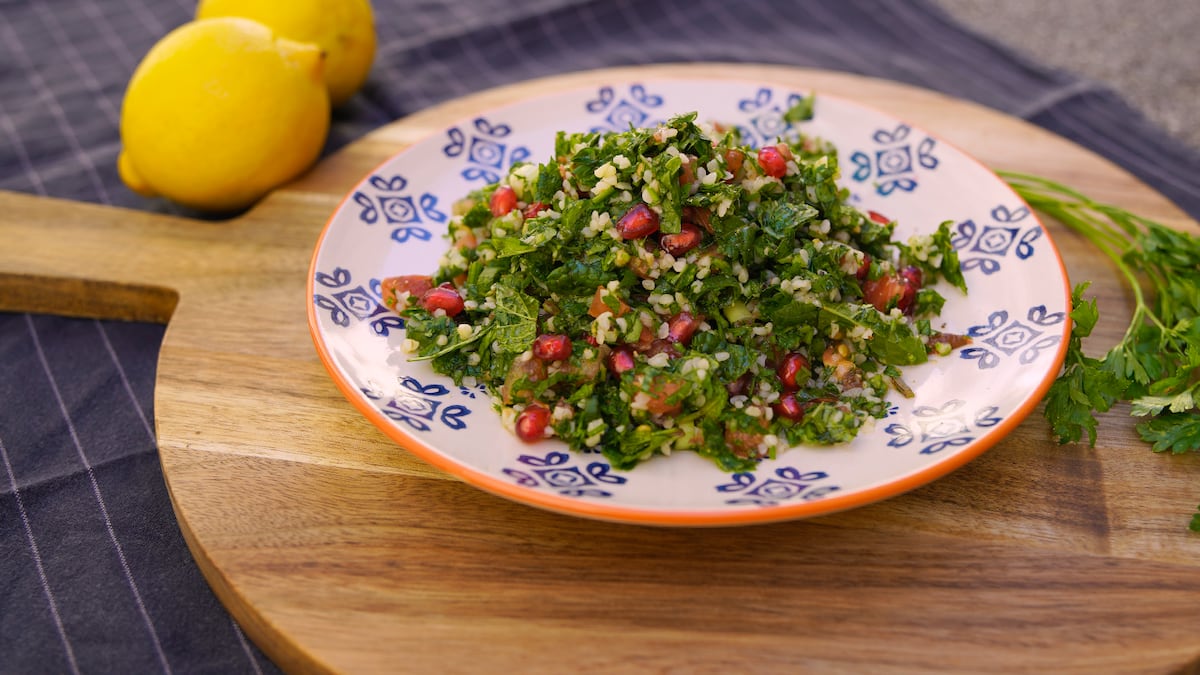 Tabbouleh the Arabic salad in which parsley gives everything Pledge