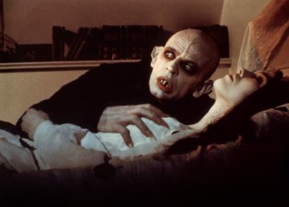 Klaus Kinski e Isabal Adjani en el remake de 'Nosferatu' de Herzog.