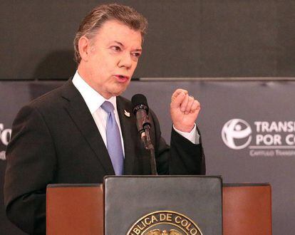 El presidente de Colombia, Juan Manuel Santos, el pasado miércoles en Bogotá.