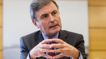 Pedro Saura, presidente de Correos, durante una entrevista.