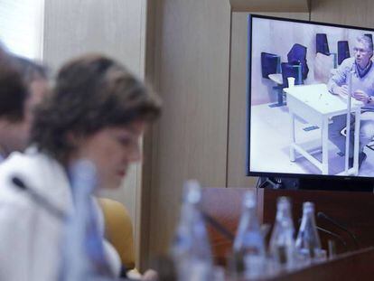 Granados, durante su comparecencia por videoconferencia en la comisi&oacute;n de investigaci&oacute;n de la Asamblea de Madrid.