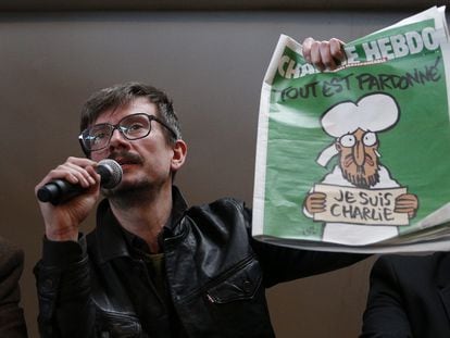 El dibujante Luz, autor de la portada de 'Charlie Hebdo' que se publicó justo después de los atentados, en enero de 2015.