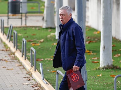 Carlo Ancelotti tras el encuentro entre entrenadores y árbitros de la liga.
