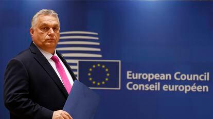 El primer ministro húngaro, Viktor Orbán, a su llegada al Consejo Europeo en Bruselas, el pasado 26 de octubre en Bruselas.