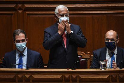 El primer ministro António Costa, el miércoles en la Asamblea de la República donde se tumbaron sus presupuestos para 2022.