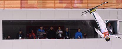 Prueba de esquí acrobático femenino en Pyeongchang.
