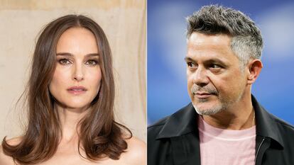 La actriz Natalie Portman y el cantante Alejandro Sanz.