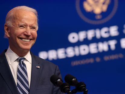 Joe Biden, presidente electo de EE UU, en un evento en Wilmington.