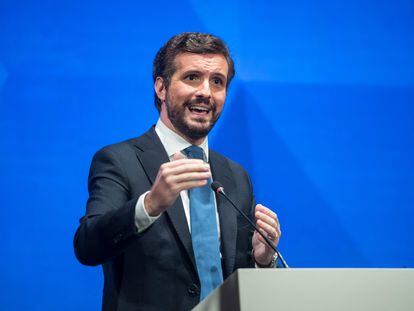 Pablo Casado, en una comparecencia el pasado jueves, en Berlín.