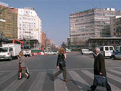 Glorieta de Cuatro Caminos sin el puente elevado