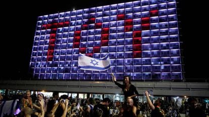 Celebración en Tel Aviv de la victoria de Israel en Eurovisión en 2018.