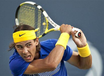 Rafael Nadal, en un golpe ganador.
