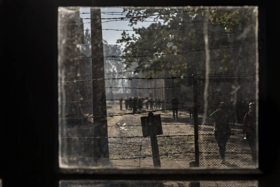 Visitantes en el Memorial de Auschwitz.