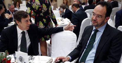 Rafael y Antonio Hernando, el pasado 14 de diciembre.