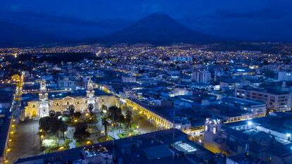 La ciudad de Arequipa, Perú, en una imagen panorámica.