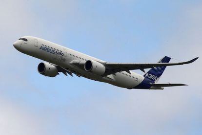 Una imagen del nuevo Airbus A350, en Le Bourget.