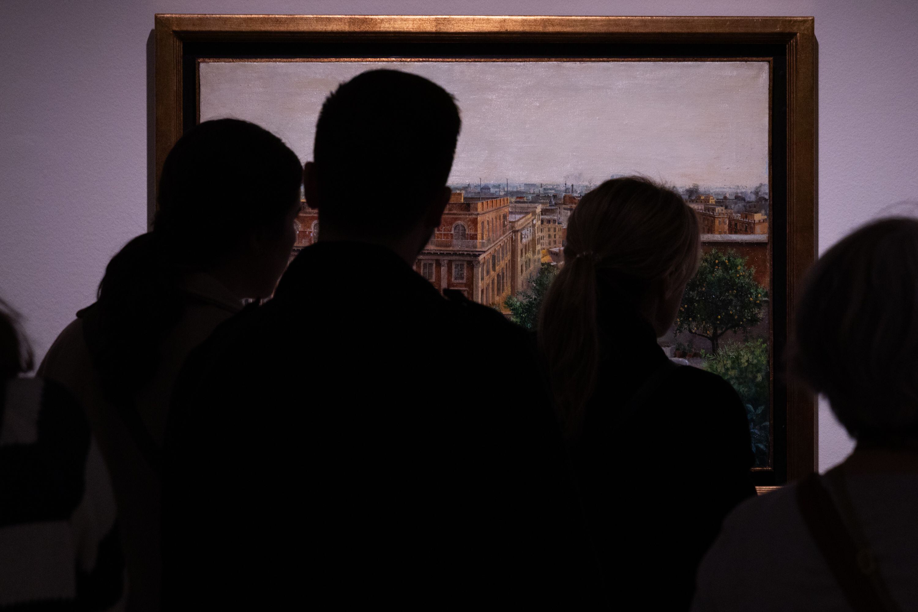 Uno de los paisajes de Isabel Quintanilla, en la exposición del Thyssen con horario de apertura nocturno.