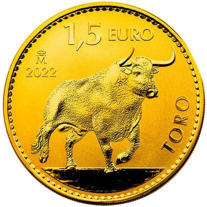 Moneda buillon del Toro acuñada por la FNMT.