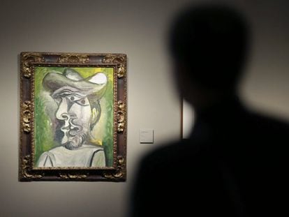 Exposición 'Colección Abelló. Mecenazgo al Servicio del arte' en el Centro Cibeles de Madrid. En la imagen, la obra 'Busto' de Pablo Picasso.