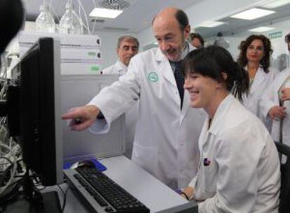 Rubalcaba, en el Parque Tecnológico de Ciencias de la Salud.