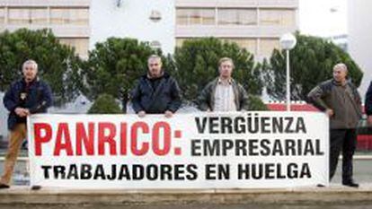 Protesta de los trabajadores de Panrico en el anterior Expediente de Regulaci&oacute;n de Empleo.
