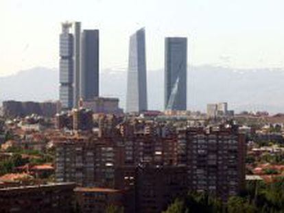 Panor&aacute;mica de las Cuatro Torres de Madrid.