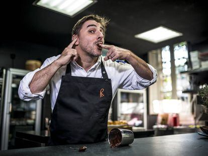 Jordi Roca, al seu obrador al restaurant El Celler de Can Roca de Girona, divendres.