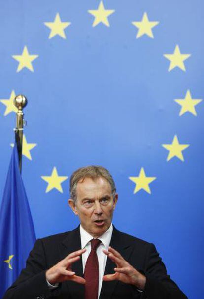 El ex primer ministro británico, Tony Blair, en Bruselas.