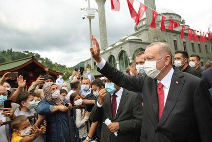 Recep Tayyip Erdogan, este sábado en la localidad turca de Rize.