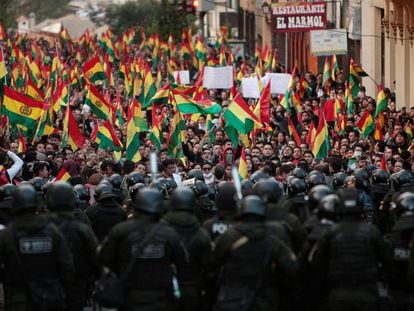 Una protesta en La Paz (Bolivia) este jueves.