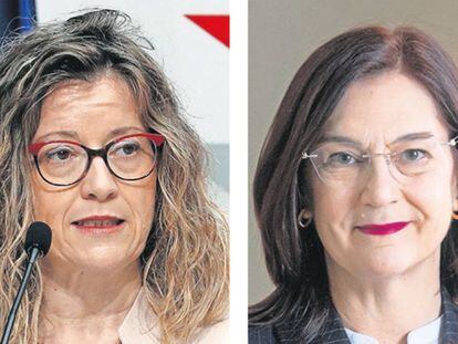 María Luisa Domínguez, presidenta de Adif, y Cani Fernández, presidenta de la CNMC.