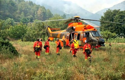 Miembors de la Unidad Militar de Emergencias (UME).
