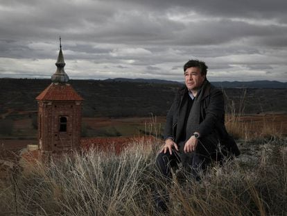 El diputado de Teruel Existe, Tomás Guitarte, ayer en Cutanda.