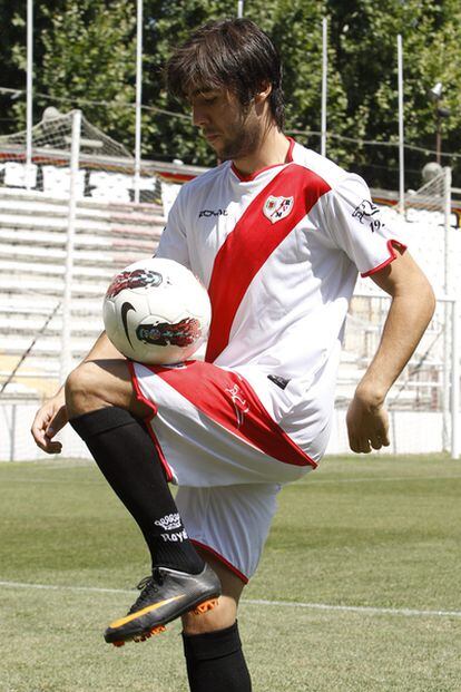 Perea, en su presentación como jugador del Rayo.