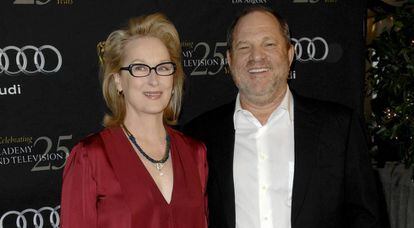 Meryl Streep y Harvey Weinstein, en los premios BAFTA de 2012.