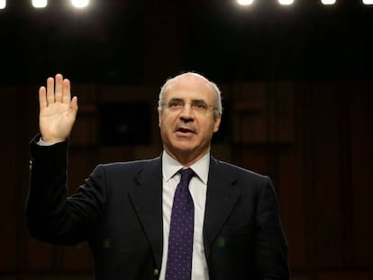 William Browder en una comparecencia en el Senado de EEUU sobre la trama rusa el pasado julio. 