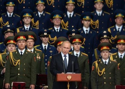 Putin, aquest dimarts en un fòrum militar a Kubinka, prop de Moscou.