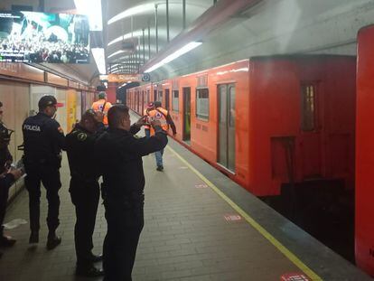 Los vagones de la Línea 7 del Metro que se separaron el 15 de enero.