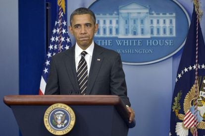 El presidente estadounidense, Barack Obama, hoy en la Casa Blanca.