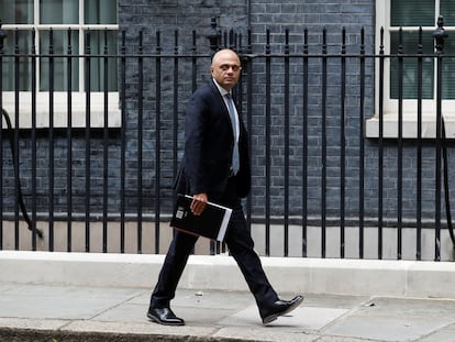 El ministro de Sanidad de Reino Unido, Sajid Javid, el pasado miércoles en Downing Street.