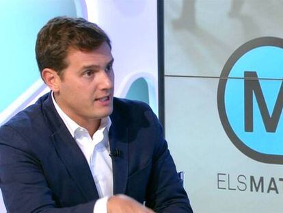 Albert Rivera, durante la entrevista en 'Els matins' de TV3.