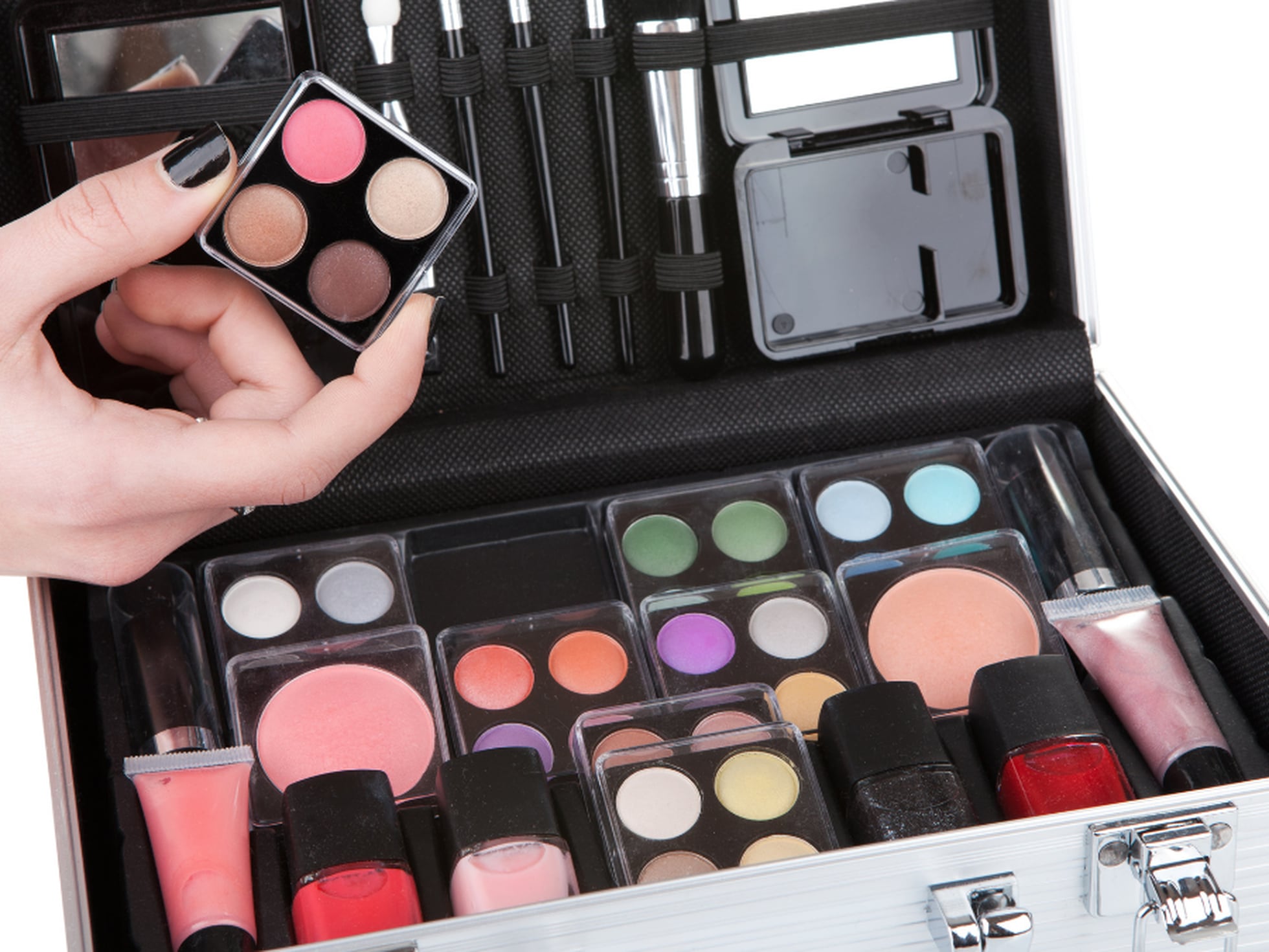Kit de maquillaje profesional para mujer con espejo, 58 colores