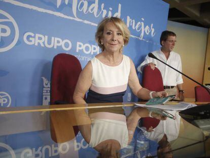 Esperanza Aguirre, en Madrid el 5 de septiembre de 2016.